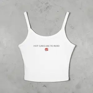 Hot Girls Like to Read Tank Top | Book Lover Graphic Crop Tank