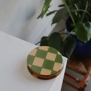 Checkered Coasters Set