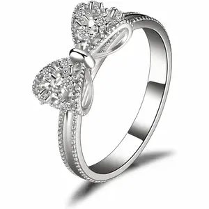 promise ring set with cubic zirconia, suitable as a gift for girls or couples, perfect for daily wear Valentine’s Day Gift.