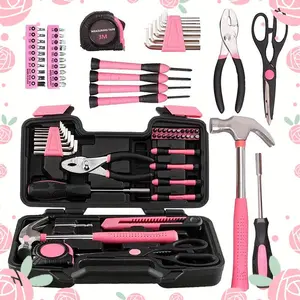39pcs Set for Ladies Only, Gadget Set. An advanced toolset designed for women that includes gadgets such as hammers, gauges, screwdrivers and more. More suitable for women to use, maintenance is no longer exclusive to men
