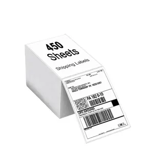 6×4-inch Thermal Shipping Label Paper (450 Sheets) - Easy to Install, Smooth & Reliable Printing for Express Shipping, Warehouse Management Uses