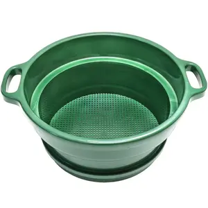 ASR Outdoor DEEP STACKING 1/8" Classifier Screen with Handles, Heavy Duty 5 Gallon Plastic Sifting Bucket Stainless Steel