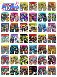 12 pcs KJFISTMU Men's Streetwear Mechanical Style Athletic Colorful Ribbon Briefs Soft Comfortable Breathable Mid-Rise Everyday Casual Value Pack Christmas Gifts