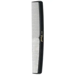 Krest Cleopatra 7" Ruler Back Round Finger Wave Comb (No. 415) - Black