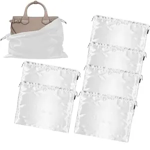 6 Pieces Silk Dust Cover Bags, Silk Dust Cover Protector Travel Storage Pouch, Dust Covers for Purse Shoes Boots
