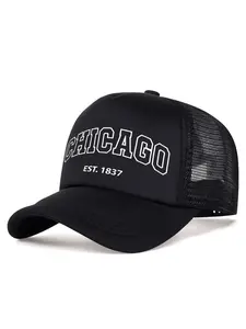 2026 New Personalized Creative Baseball Hat CHICAGO1837 Printed Hip Hop Hat Outdoor Daily Commuting Decorative Hat Leisure Sports Sunshade Hat Street Fashion Skateboarding Hat Men's and Women's Same Breathable Mesh Hat