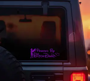 Powered By Bch Dust Decal 5x2.5 Vinyl Bumper Sticker for Vehicle Exterior Decoration Stylish Car Merch