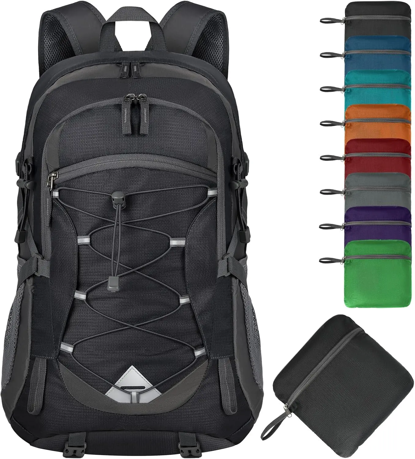 IGOLUMON Hiking Backpack 40L Packable Lightweight Camping Daypack Men Women | Multi-compartment storage Water-resistant Foldable Nylon Material Hiking Day pack for Camping Cycling Outdoor