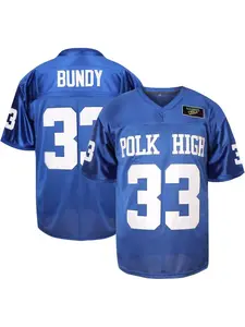 33 Al Bundy Jersey, Polk High Football Jerseys, Blue Sports Shirt Men's 90s Hip Hop Clothing Party S-xxxl