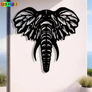 1pc Minimalist Elephant Metal Wall Art, Minimalist Elephant Statue Mural, Iron Craft, Perfect for Living Room, Garden, Zoo Corner Decor, Silhouette wall decor, Intricate Craftsmanship, Christmas Decor, Ideal Gift for Nature Lovers