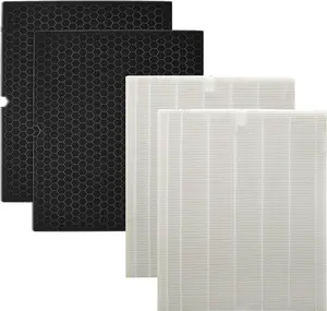 2 Sets 116130 Filter H Replacement for Winix 5500-2 Air Purifier, Includes 2 Pack Ture HEPA Filters + 2 Pack Activated Carbon Pre-Filters