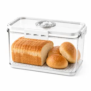 ONESHOW HOME Bread Box for Homemade Bread Kitchen Counter Organizer with Date Dial and Drain Tray Mid Year Sale Deals For You