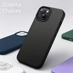 Large Hole Skin-Feel Liquid Silicone-like Phone Case,Skin-friendly Premium Handfeel,Soft Case,Shockproof Protective Cover,Colorful Candy Colors,Shockproof Phone Protective Case Compatible with iPhone X/XS/11/12/13/14/15/16/17 Pro /ProMax/Plus/Air