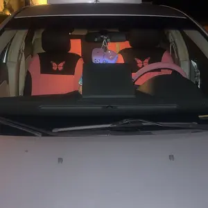 Butterfly Pattern Car Seat Cover, Auto Seat Covers, 1 Set Universal Seat Protector for Five Seats, Car Interior Decoration Accessories for Women