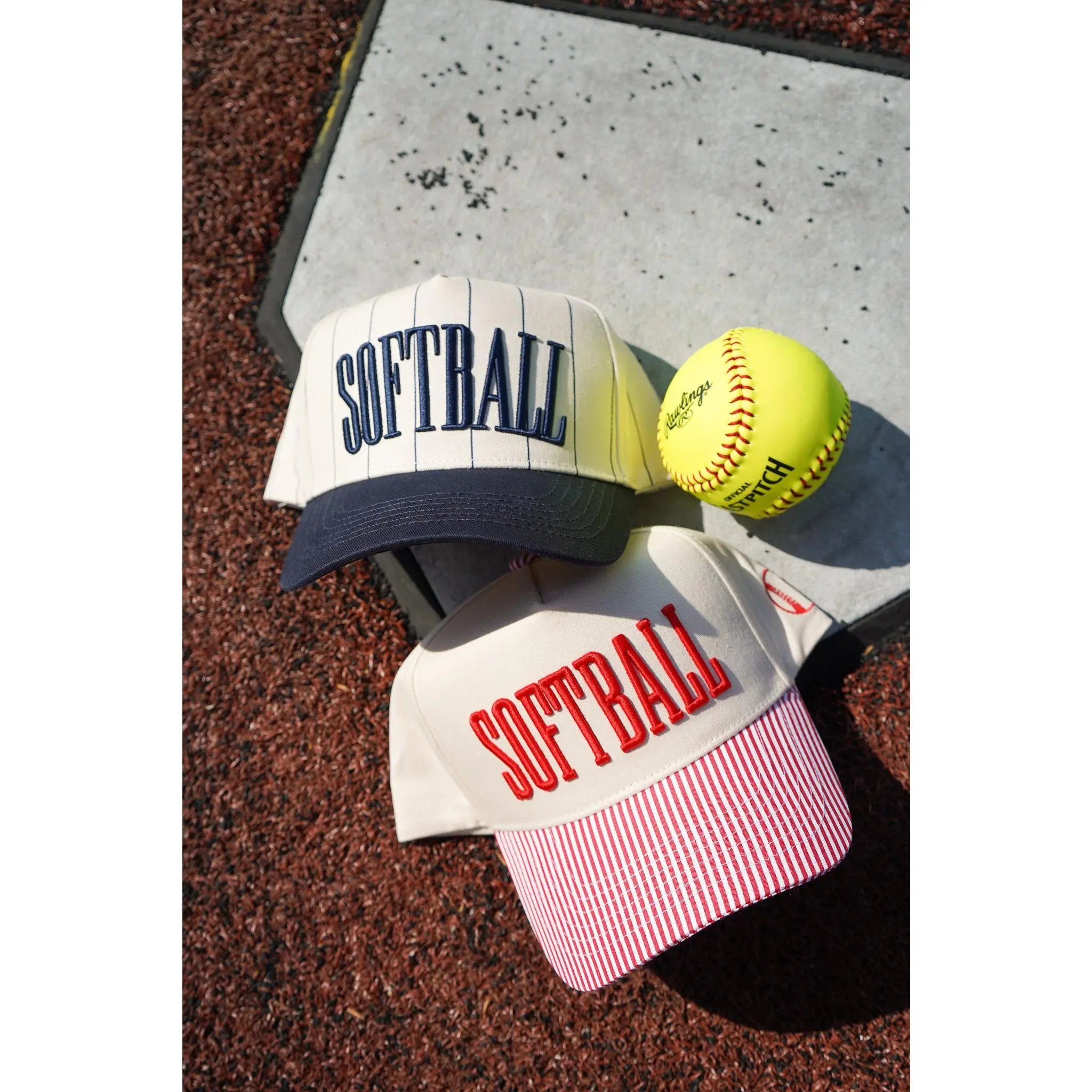 Softball - Striped Trucker Hat