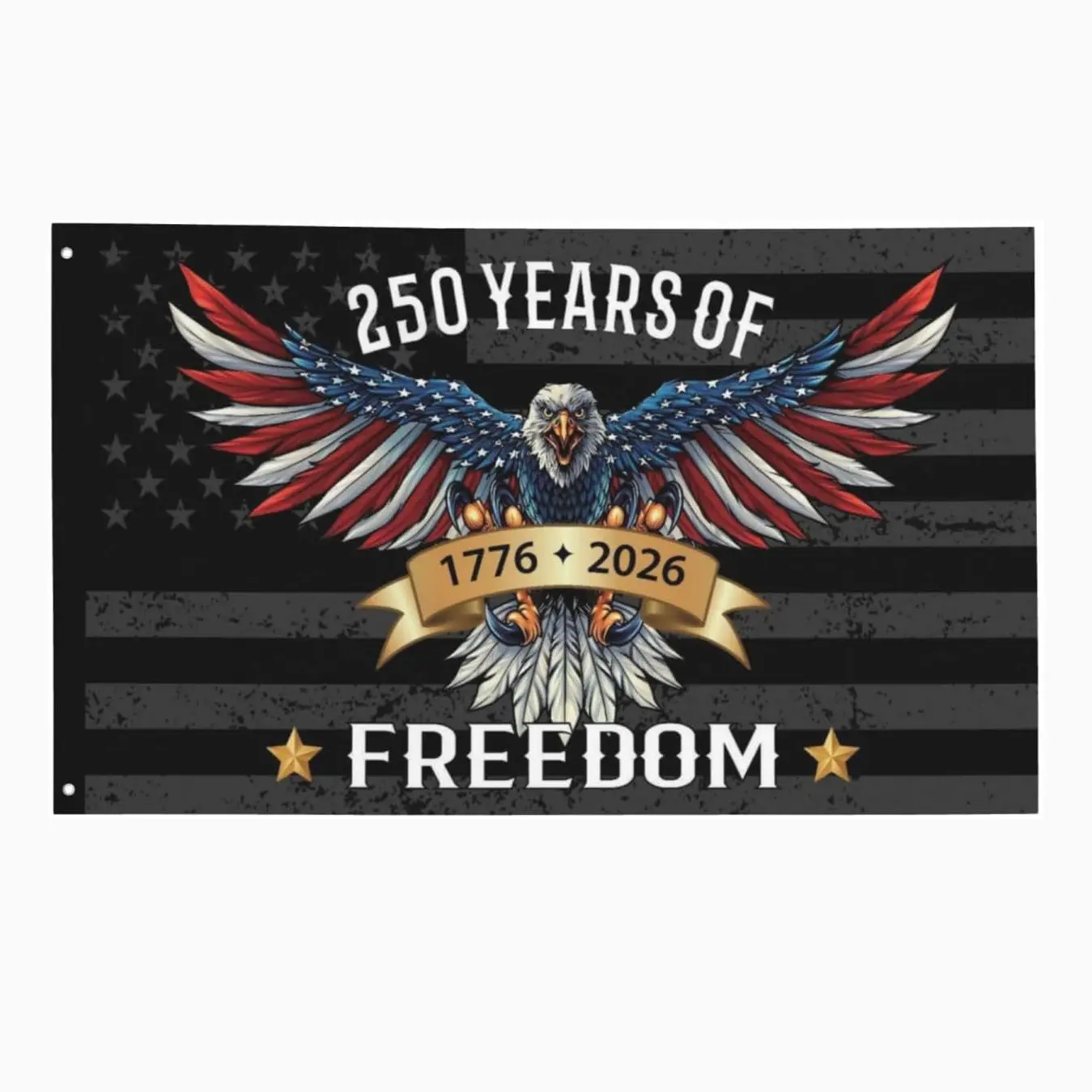 250th Anniversary American Flag, 3x5 Ft Patriotic Backdrop Banner, 1776-2026 Commemorative Flag, Outdoor Flags, Outdoor Wall Door Porch Decor, with Grommets