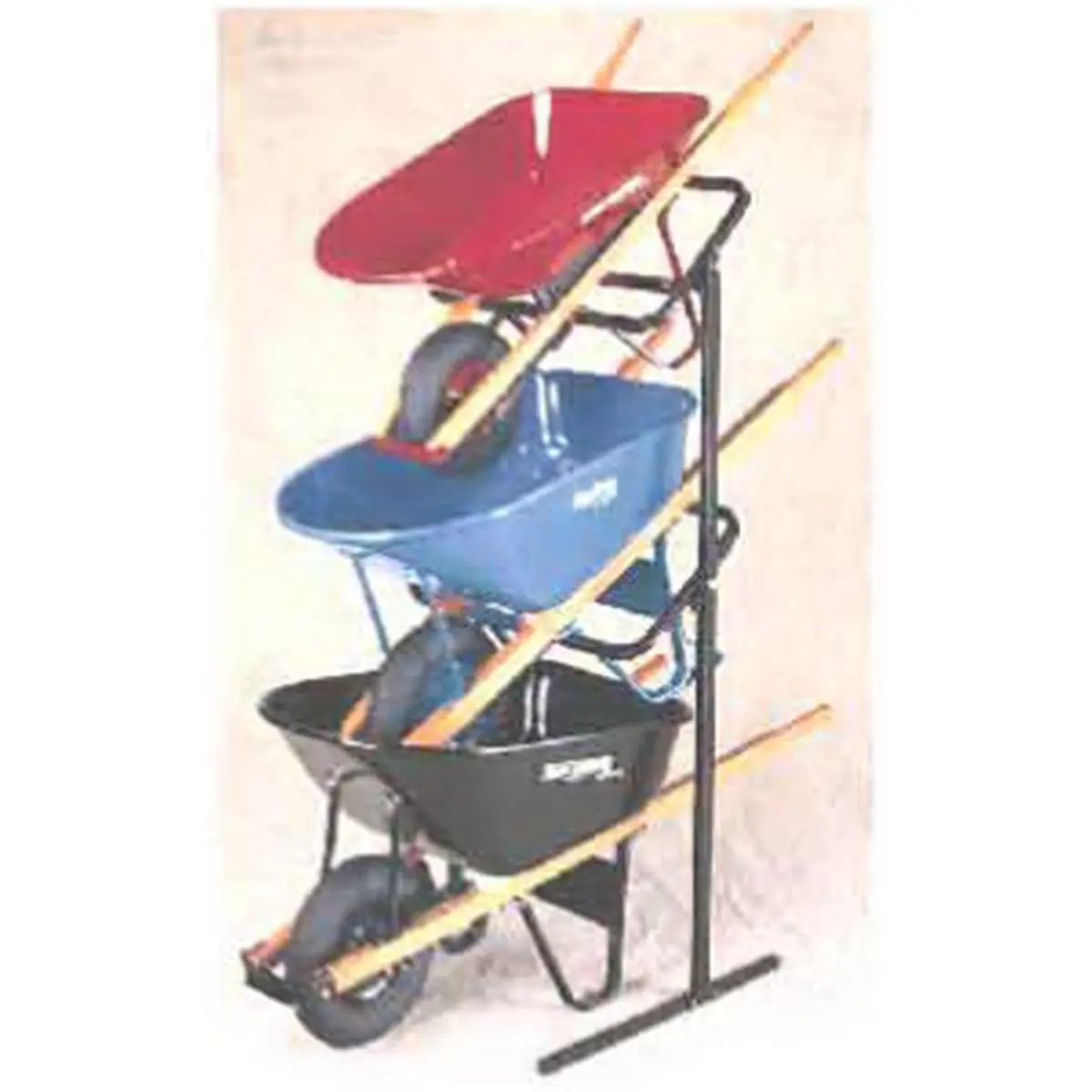 212 MAIN Metal Wheelbarrow Display Rack - Space-Saving Home Organizer Storage Holder (Model 2246000)