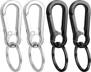 4 Pack Keychain, Metal Key Chain, Sturdy Key Ring, Key Rings Key Organizer Keychain Clip Key Chains for Men Women