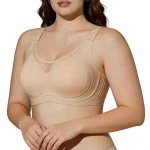 GorgeousU Jelly Bra Includes extension buckle Minimizer Bras for Women Bralettes Full Coverage Unlined Bra Supportive Without Underwire Tshirt Bras for Heavy Breast
