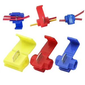 125 Solderless Quick Splice Snap Wire Connector, 50 count red 22 Through 18 Gauge,50 pcs Blue 16 Through 14 Gauge,25 pcs Yellow 12 Through 10 Gauge (125)