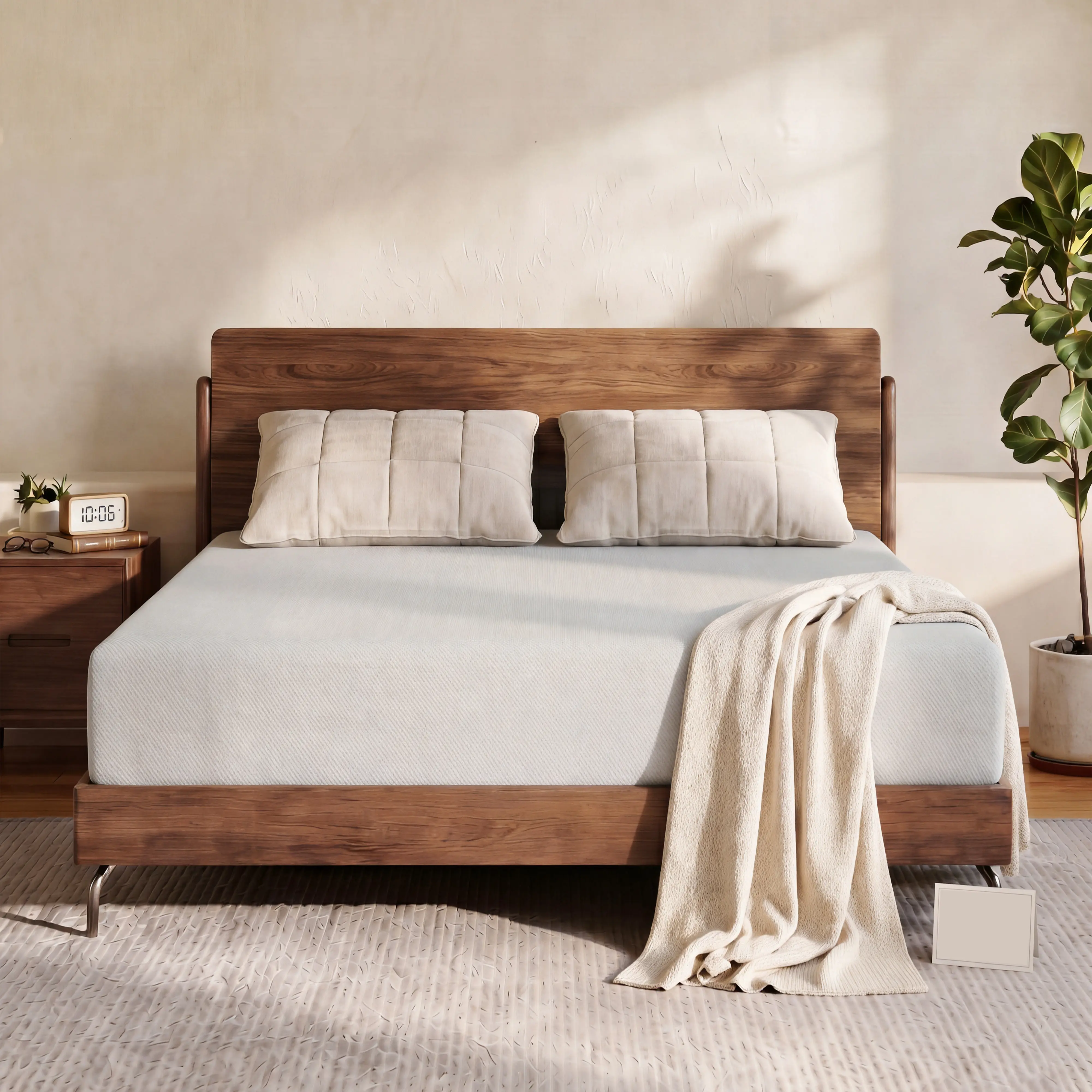 Full Size 6-Inch Memory Foam Mattress - Pressure-Relieving, Breathable, Anti-Allergic Indoor Bedroom Furniture, Anti-Allergic Mattresses