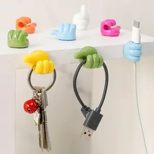 Wall-Mounted Kitchen Organizer Rack, Bathroom Storage Shelf, Door-Back Key Holder, Clothes Hanger, Small Item Hangable Hooks (random Color)