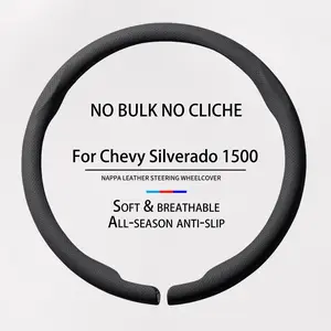 Custom Chevy Silverado 1500 Steering Wheel Cover | Heavy Duty Leather | Cool Truck Stuff For Men