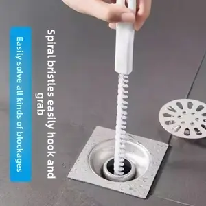 Flexible drain cleaner, sink pipe cleaning brush, hair removal brush for sinks, extended pipe brush