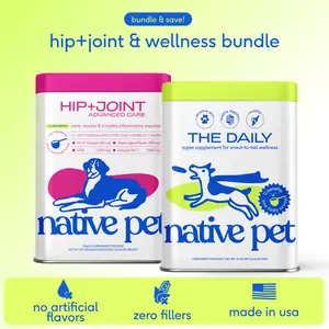 Native Pet Joint Health & Daily Wellness Pack: Hip & Joint Supplement for Dogs - Supports Joints, Cartilage, Muscles & Anti-Inflammatory & Dog Vitamins & Supplements 11-in-1 Multivitamin