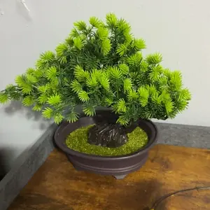 Artificial Bonsai Tree, Faux Pine Tree in Pot, Decorative Plant for Home Office Desk, Fake Plant for Home Decor, Desktop Ornaments, Home Decor Plants
