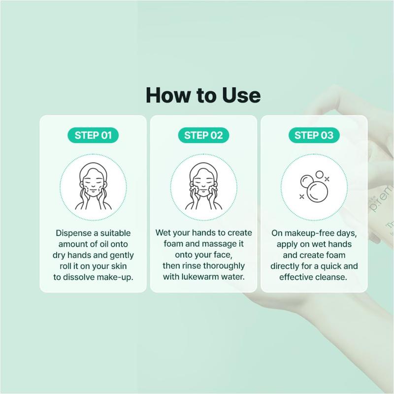 MAKE P:REM Safe Me. Oil to Foam Cleanser 6.76 Fl Oz, 200ml | Gentle Korean Face Wash & Makeup Remover for Sensitive Skin