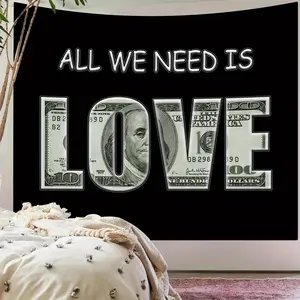 Vintage Dollar Pattern Tapestry, Bedroom Aesthetic Tapestry, Wall Hanging, Suitable For Living Room Dorm Home Decoration