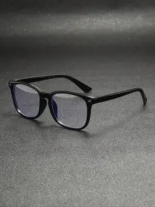 1 PC Unisex Round Frame Y2K Futuristic Transparent Lens Glasses, Light Blocking Glasses for All Seasons, Stylish PC Frame for Modern Look, Bluelight Fashion Glasses, Polycarbonate Glasses