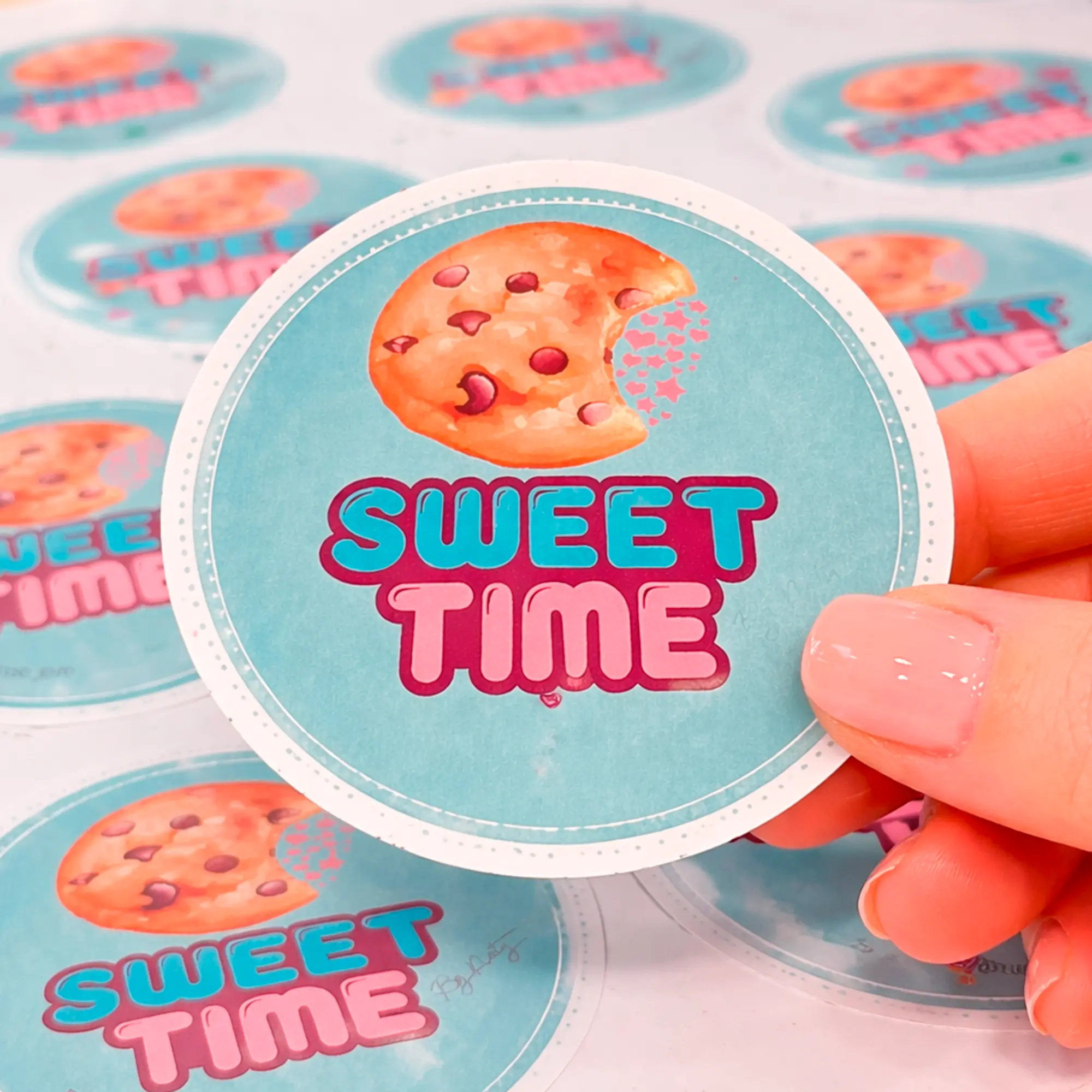 2-Inch Vinyl Waterproof Easy Peel & Stick Custom Packaging Labels (500 Stickers, $80 Bulk Value) - High-Shine Glossy, Durable, Scratch-Resistant, Fade-Resistant Office Stationery for Small Businesses, Boxes/Cups, Handmade Products