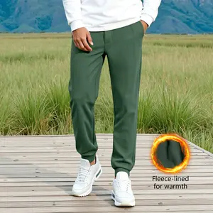 GINGTTO Men's Waffle Sweatpants Stretch Elastic Loose Fit Straight Pants Tapered Joggers Fashion Workout Trousers