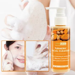ARHGOAT Turmeric Facial Cleanser for Dark Spots & Hyperpigmentation, Brightening Face Wash with Natural Ingredients, Gentle Daily Skincare for Men & Women, Oil Control & Glowing Complexion