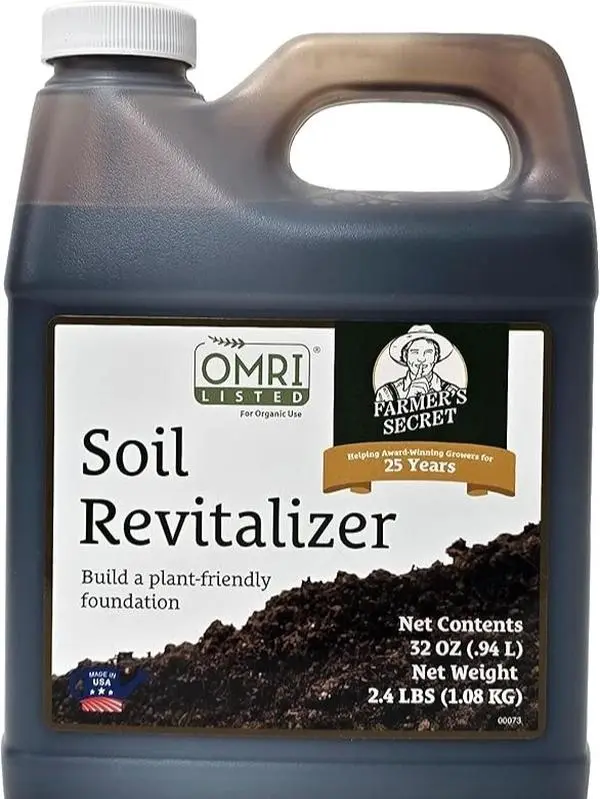 Soil Revitalizer - Organic (OMRI Listed) Dirt Health Booster - Liquid Compost Soil Amendment - Activated Humic Acid (32oz)