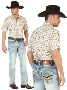 Centenario Men's Premium Denim Boot Cut Pants - Medium Blue  45533