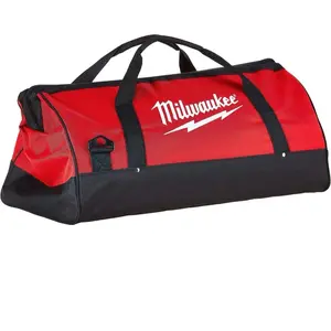 Milwaukee Large Heavy Duty Canvas Tool Bag 23x12x12 with Strap, Ideal for Tool Storage and Carrying