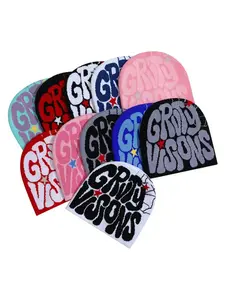 Latest Fall Winter Best-Selling Knit Hat, Warm Fitted Letter Hip-Hop Streetwear Beanie, Fashionable Crochet Design