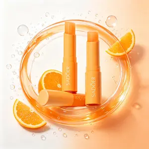 Daily Gentle Vitamin C Orange Lip Balm Stick - Moisture-Boosting, Citrus Plant Extract Lip Care, Non-Sticky Texture for Daytime Wear & Overnight Nourishment