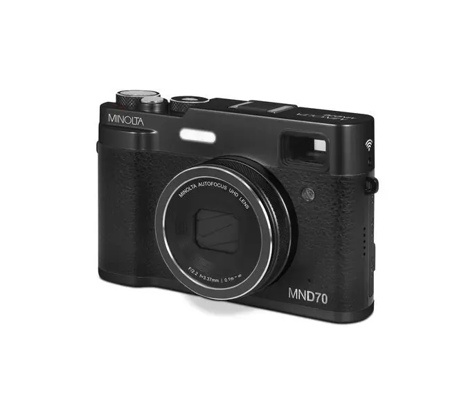Minolta MND70-BK Retro 48 MP Autofocus & 5K Ultra HD Dual Lens Digital Camera with Wi-Fi - Black, Socket, Selfie, Lcd Screen, Compact