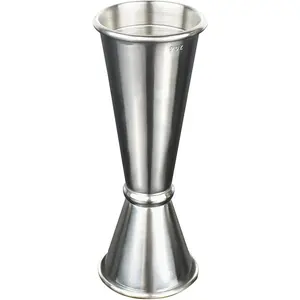 304 Stainless Steel Japanese Style Double Cocktail Jigger Measuring Oz Cup Bar Tool with Ounce Markings for Bartending Alcohol Drinks Perfect for Party Silver Kitchen Bar Tools