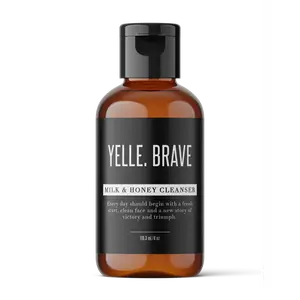 YELLE. BRAVE Milk & Honey Cleanser - Daily Cleansing Formula with Calming and Antibacterial Properties, 12.5 oz Bottle | Facial Skincare