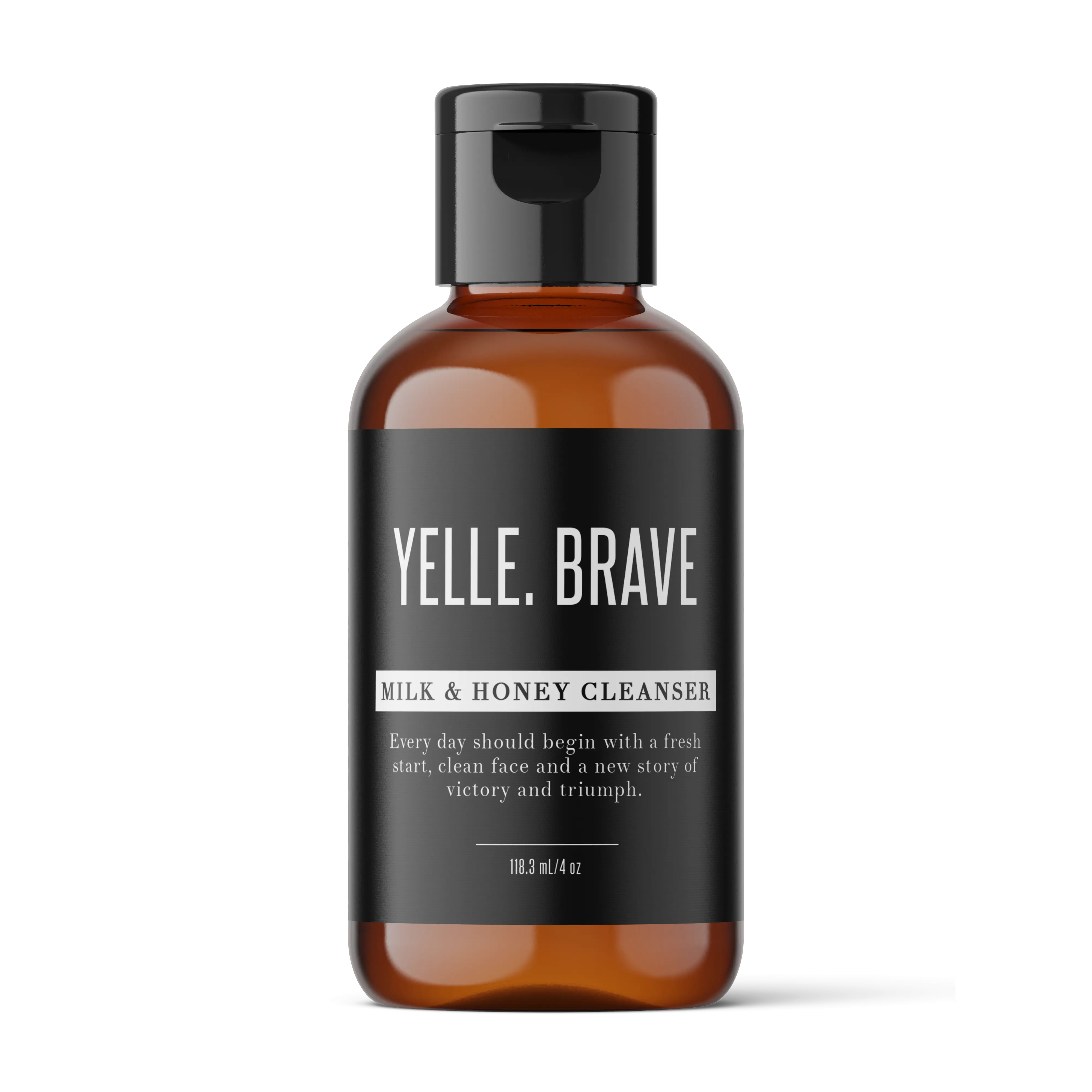 YELLE. BRAVE Milk & Honey Cleanser - Daily Cleansing Formula with Calming and Antibacterial Properties, 12.5 oz Bottle | Facial Skincare