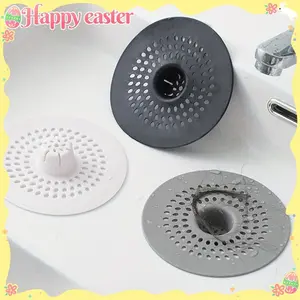 Silicone Drain Filter for Shower and Kitchen Sink, Hair Catcher, Easy Installation, Anti-Clog, Round Hole Design, and Colors Available, Drain Cover