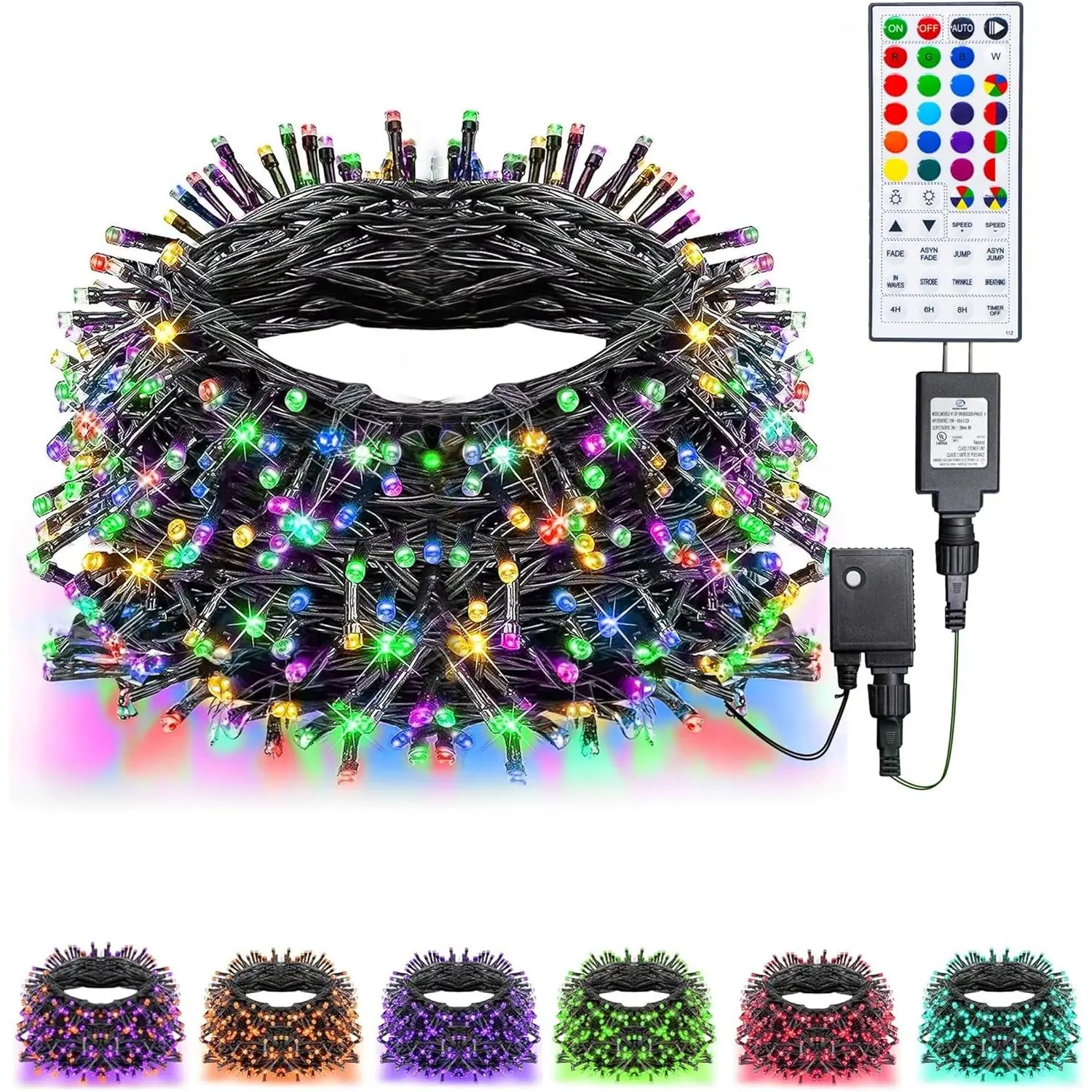Color Changing Christmas Lights, 66ft 200 LED RGB String Lights with Remote & Timer, Fairy Lights for Indoor Outdoor Xmas Tree Party Wedding Halloween Decorations