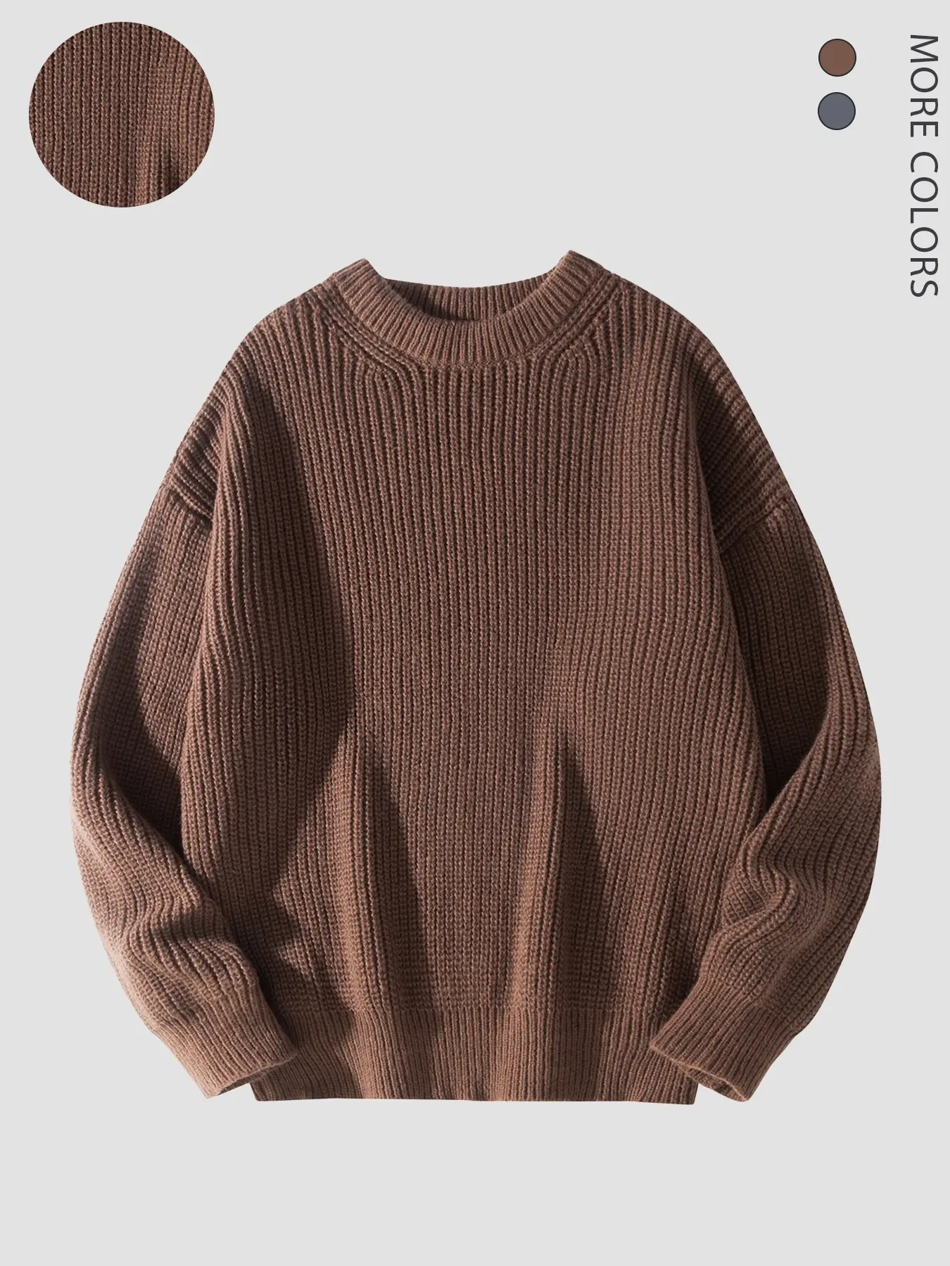 Men's Fall Winter Casual Round Neck Long Sleeve Knitwear Sweater, Graphic Pattern, Fitted Style, Soft Warm Fabric, Daily Wear Essential