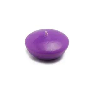 212 MAIN 3 in. Unscented Purple Floating Water Candles - 12pc Box, Long-Burn Round Decoration Ornaments for Camping, Hiking Outdoor Use