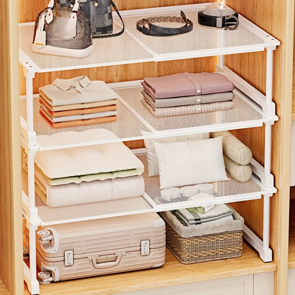Can Racks for Restaurant And Business, Adjustable Closet Organizer, Stackable Closet Organizer, Closet Organizers And Storage, Sweater Organizer for Closet, for Living Room Bathroom Kitchen Office storage and organization